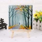 Mini sevalet cu panza 10x10 cm, pliabil, lemn pin finisat Mini sevalet cu panza 10x10 cm, pliabil, lemn pin finisat