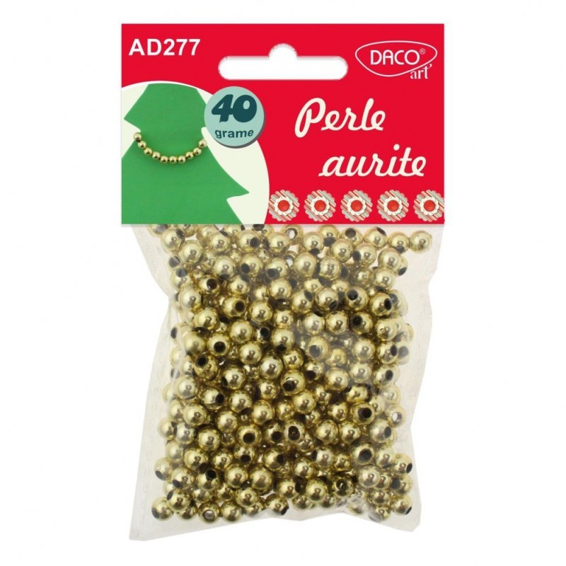 Perle aurite, accesorii craft, diametru 6 mm, cantitate 40g image0