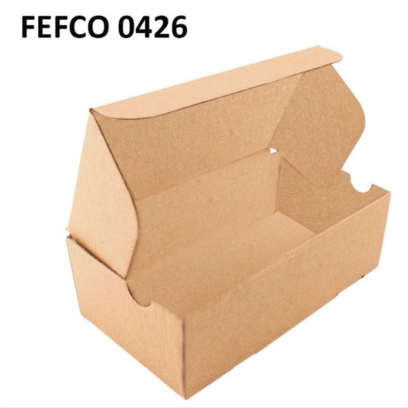 Cutie carton cu autoformare 100x100x60 natur, microondul E 360 g, FEFCO 0426