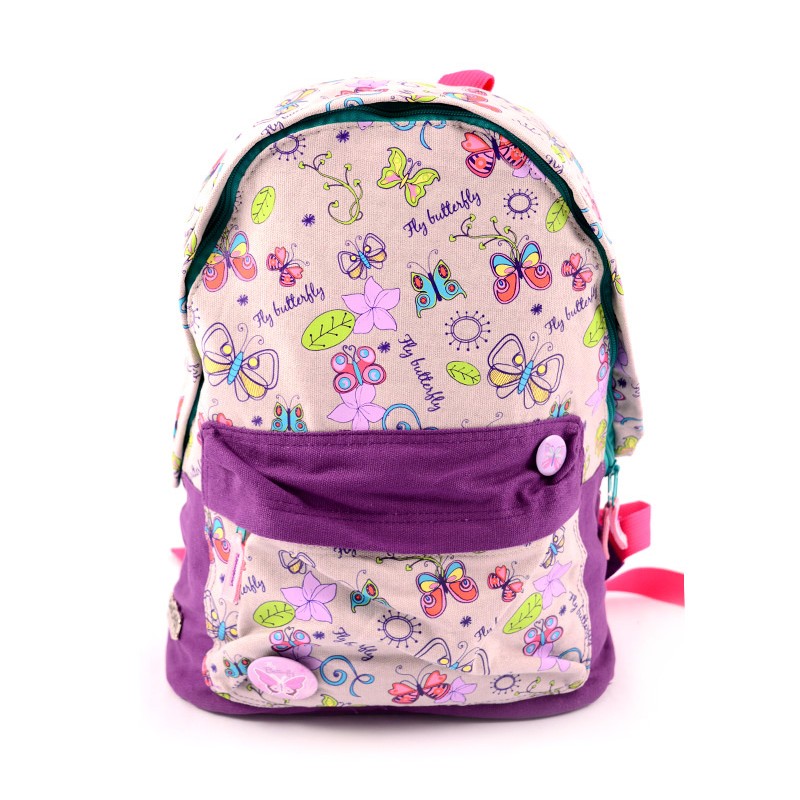 GHIOZDAN GIMNAZIU SIMPLU CANVAS FLY BUTTERFLY VIOLET-MULTICOLOR GHIOZDAN GIMNAZIU SIMPLU CANVAS FLY BUTTERFLY VIOLET-MULTICOLOR