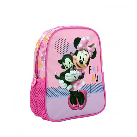 Ghiozdan pentru gradinita minnie mouse, roz, inaltime 28 cm