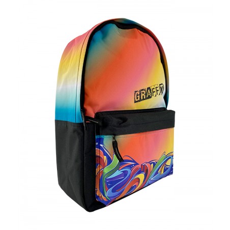 Ghiozdan adolescenti Grafitti, compartiment cu buzunar, 42 x 30 x 14 cm