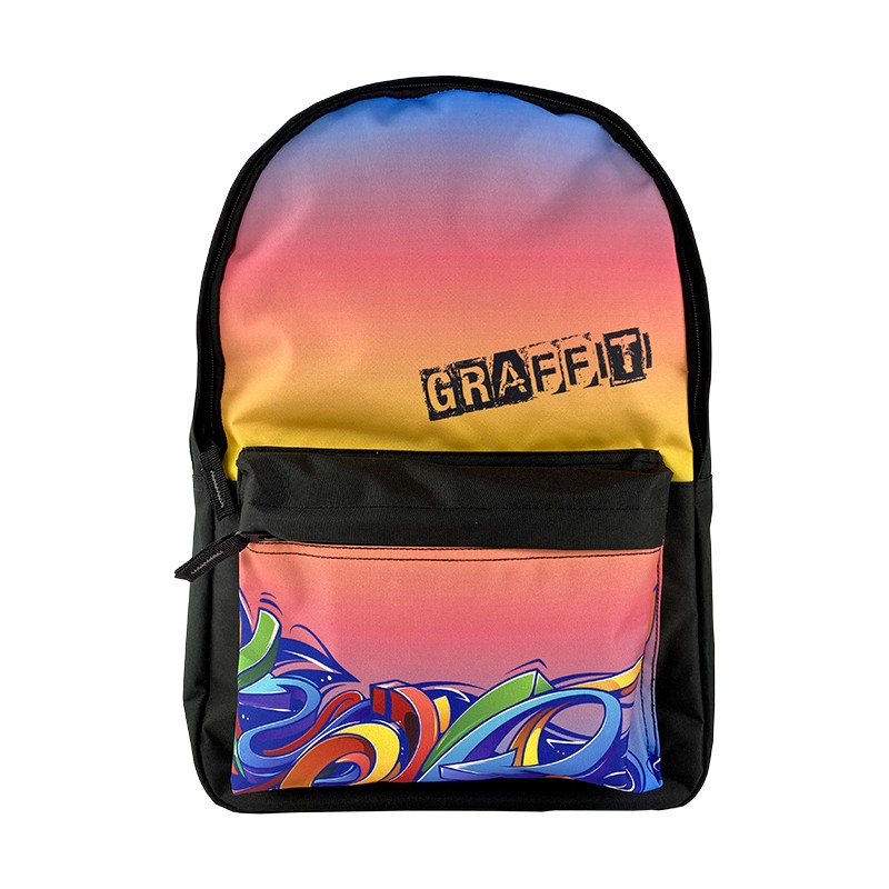 GHIOZDAN SCS TEENS GRAFITTI U COMPARTIMENT CU BUZUNAR 42H X 30 X 14CM CAPTUSEALA 2 FERMOARE PIGNA GHIOZDAN SCS TEENS GRAFITTI U COMPARTIMENT CU BUZUNAR 42H X 30 X 14CM CAPTUSEALA 2 FERMOARE PIGNA