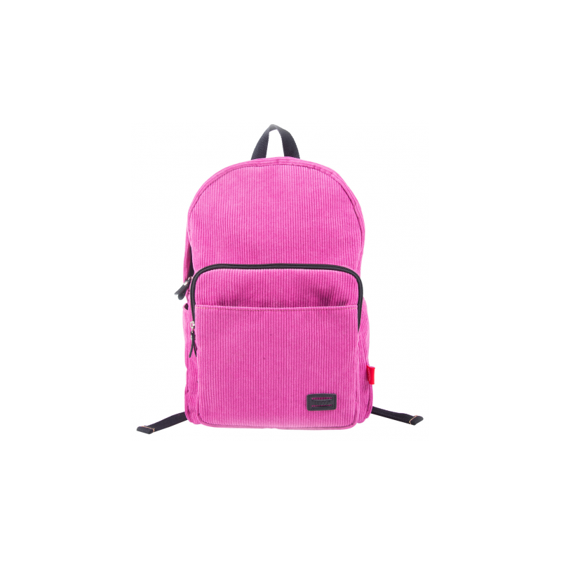 Ghiozdan elevi, inaltime 40 cm, inchidere cu fermoar, bumbac, roz