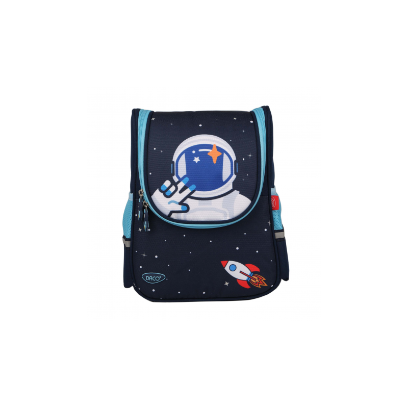 Ghiozdan astronaut pentru gradinita, compartiment cu fermoar, bretele ajustabile, inaltime 32 cm