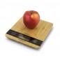 Cantar de bucatarie Esperanza Bambus, afisaj LCD, functie tara, indicator baterie descarcata, 21,8 x 18,8cm, maro