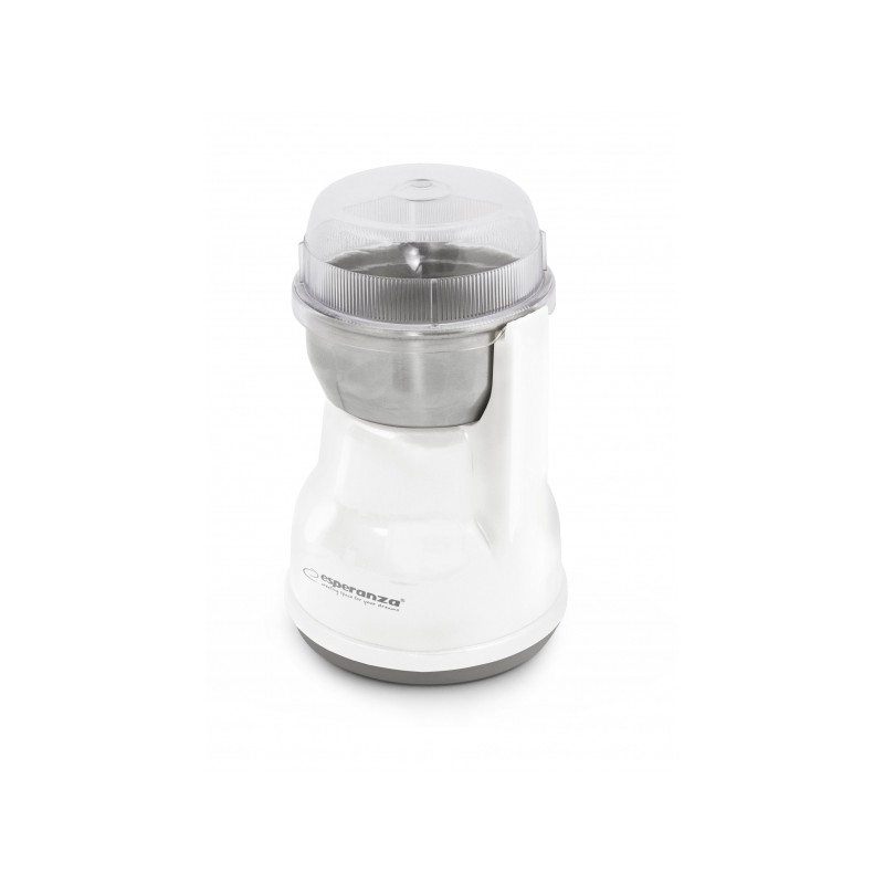 Rasnita de cafea electrica 2 in 1 Esperanza Lungo, 50 Hz, 120-160W, 230V,  17 x 10,5 x 9,7cm, alb
