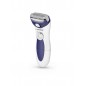 Epilator Esperanza, maner anti-alunecare, baterii AA, alb/mov