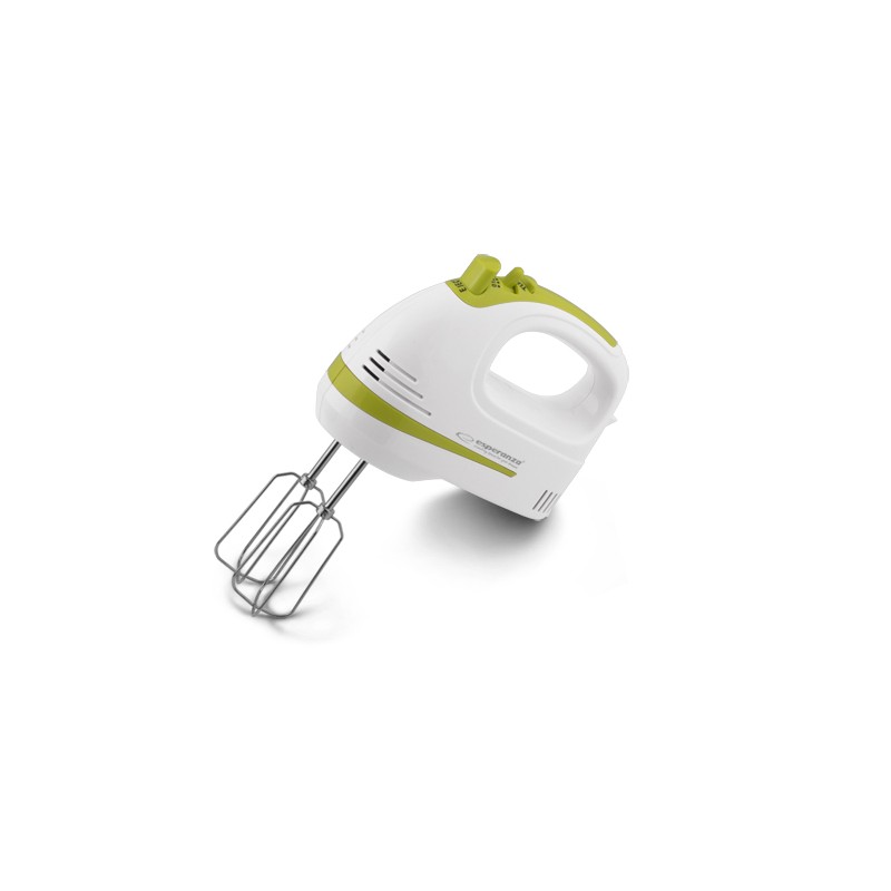 Mixer de mana Esperanza Apple Pie, 2 teluri incluse, functie turbo, 400W, alb
