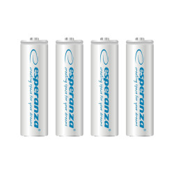 BATERIE REÎNCĂRCĂBILE ESPERANZA Ni-MH AA 2000MAH 4BUC. ALB