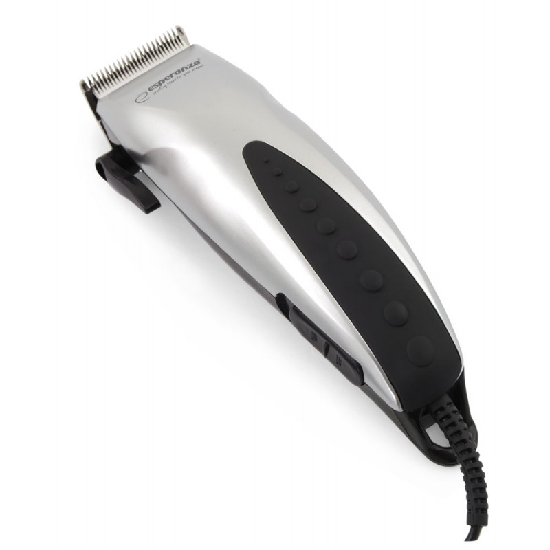 Masina de tuns cu fir Esperanza Stylist, interval lungimi taiere: 1,2 - 12mm, 230V, argintiu/negru