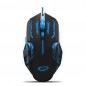 Mouse optic cu fir Esperanza Apache, 800/1200/1600/2400dpi, 6 butoane, 12,8 x 3,4 x 7,3cm, negru/albastru