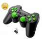 Controller wireless 2.4Ghz PS3/PC Esperanza Gladiator, USB, 12 butoane, negru/verde