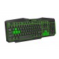 Tastatura gaming cu fir Esperanza Tirions, USB, iluminare led, 10mA, 5V/0,25V, 45 x 17,5 x 26 cm, negru/verde