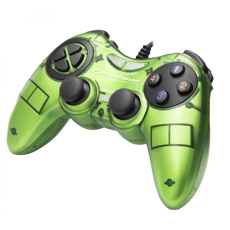 ESPERANZA GAMEPAD PC USB FIGHTER VERDE ESPERANZA GAMEPAD PC USB FIGHTER VERDE