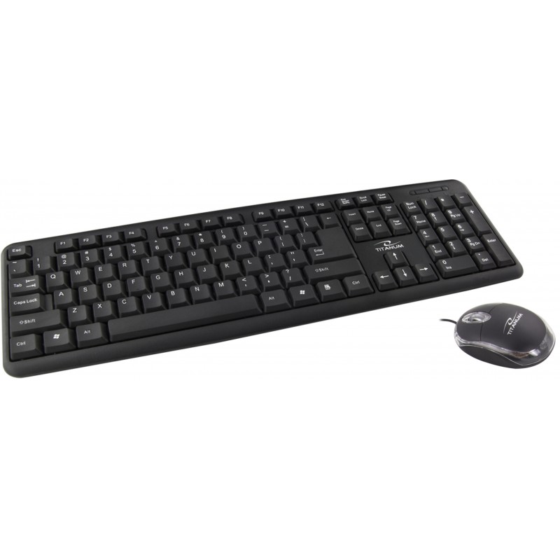 Kit tastatura si mouse cu fir Esperanza Salem, USB, 1000dpi, negru