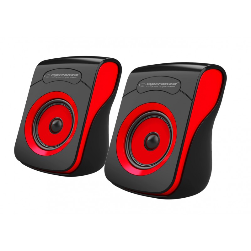 ESPERANZA USB STEREO SPEAKERS 2.0 FLAMENCO NEGRU/ROSU ESPERANZA USB STEREO SPEAKERS 2.0 FLAMENCO NEGRU/ROSU