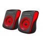 Sistem audio 2.0 Esperanza Flamenco, USB, jack 3,5mm, 6W, 4Ω, 5V, 20Hz-18kHz, 7,5 x 16,3 x 11,7cm, negru/rosu Sistem audio 2.0 Esperanza Flamenco, USB, jack 3,5mm, 6W, 4Ω, 5V, 20Hz-18kHz, 7,5 x 16,3 x 11,7cm, negru/rosu