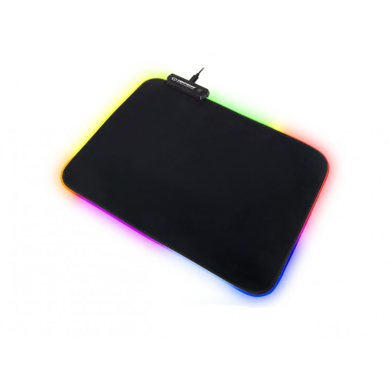 Mousepad gaming RGB Esperanza, USB 2.0, 150mA, 5V, 35 x 25 x 8cm, negru
