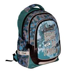 Ghiozdan anatomic-light compartiment laptop, BRAVE AND STRONG, 41x28x21 cm - S-COOL