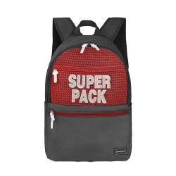 Ghiozdan fete SUPERPACK, compartiment laptop, 2 compartimente frontale, sintetic