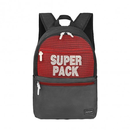 Ghiozdan fete SUPERPACK, compartiment laptop, 2 compartimente frontale, sintetic