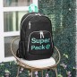 Ghiozdan adolescenti, compartiment laptop, SUPERPACK, bretele ajustabile, maner pentru transport, negru