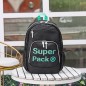 Ghiozdan adolescenti, compartiment laptop, SUPERPACK, bretele ajustabile, maner pentru transport, negru