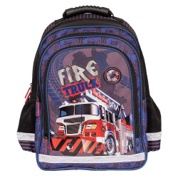 Ghiozdan ergonomic FIRE TRUCK, 38x29x13,5 cm - S-COOL