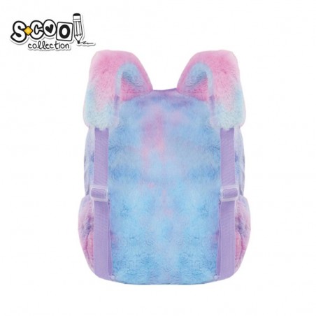 Ghiozdan gradinita cu blanita RAINBOW UNICORN, compartiment spatios, spate intarit, maner pentru transport, 3 ani+