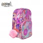 Ghiozdan gradinita transparent DONUTS, design modern, un compartiment principal, PVC, multicolor