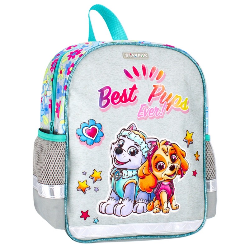 Ghiozdan Patrula Catelusilor, pentru gradinita, 1 compartiment, 2 buzunare laterale, 31x25x10 cm