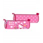 Penar etui, imprimeu Hello Kitty, inimioare, compartiment cu fermoar