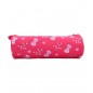 Penar etui, tubular, imprimeu roz Hello Kitty, inchis cu fermoar