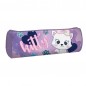 Penar tubular pentru fetite, model cu sclipici, Kitty, inchidere cu fermoar Penar tubular pentru fetite, model cu sclipici, Kitty, inchidere cu fermoar