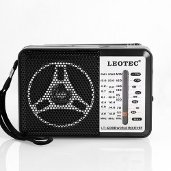 Radio sensibilitate ridicata, 4 benzi, 4 Ohmi, 3V, antena, ABS, Leotec