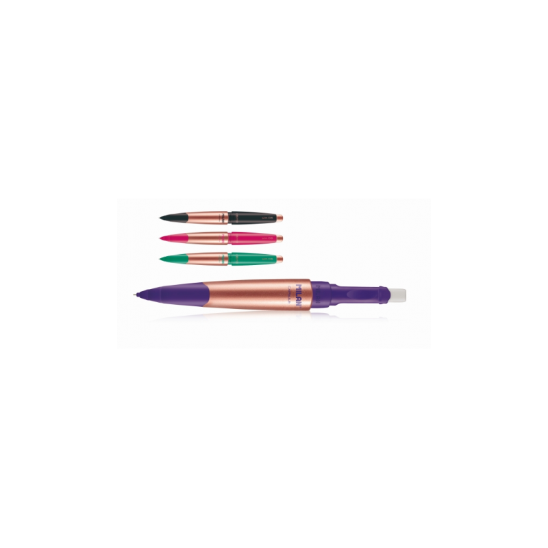 Creion mecanic capsule SILVER MILAN, radiera universala, diferite culori