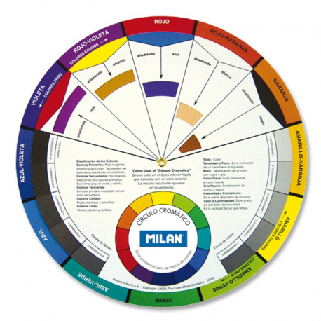 Cerc cromatic, instrument pentru scoala, cunoasterea culorilor, 23.5 cm image0