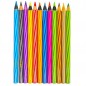 Creioane color jumbo, model cu dungi, mina moale 5 mm, corp gros, set 12 culori