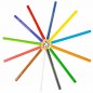 Creioane colorate Jumbo, pigmenti intensi, corp gros din lemn, ascutitoare inclusa, set 12 culori