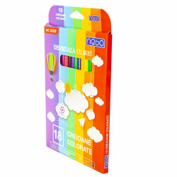 Creioane color Hexagonale Set 18 - NEBO