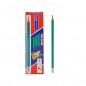Creion grafit flexibil cu radiera, mina HB, ascutire usoara, set 12 bucati