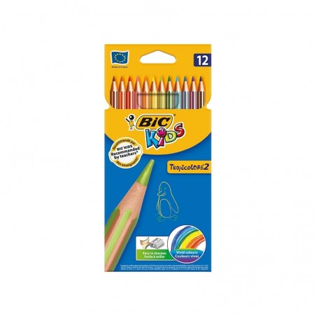Creioane colorate Tropicolors set 12 - BIC