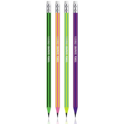 Creion grafit flexibil HB, cu radiera, hexagonal, 72 buc/cutie - S-COOL