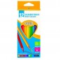 Creioane colorate, culori intense, forma triunghiulara, grosime mina 3 mm, set 12 bucati