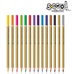Creioane color,auriu,argintiu, 14 culori/set - S-COOL