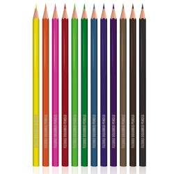 Creioane colorate, culori vibrante, mina rezistenta, flexibile, 12 culori