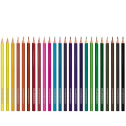 Set 24 creioane flexibile, colorate, forma hexagonala, mina 3 mm