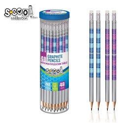 Creion grafit antibacterial, HB, tabla inmultirii - S-COOL