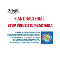 Creioane color, antibacteriale, 12 cul/set - S-COOL